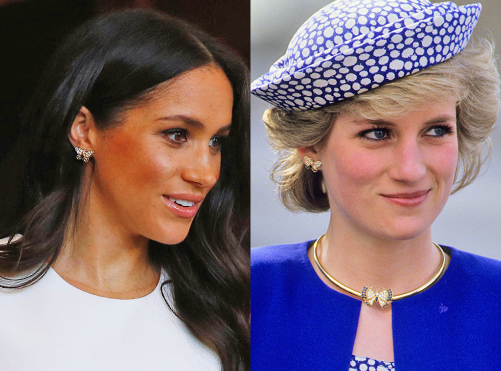 Meghan Markle, Princess Diana, Butterfly Earrings